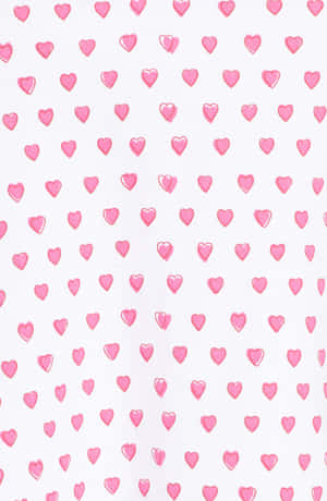 Pink Hearts Pattern Roller Rabbit Inspired Wallpaper