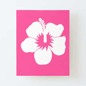 Pink Hibiscus Silhouette Art Wallpaper
