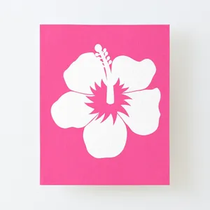 Pink Hibiscus Silhouette Art Wallpaper