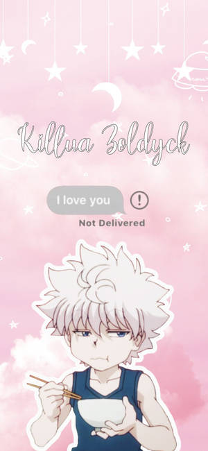 Pink I Love You Killua Aesthetic Wallpaper