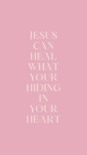 Pink Inspirational Jesus Quote Wallpaper