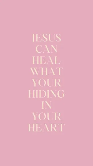 Pink Inspirational Jesus Quote Wallpaper