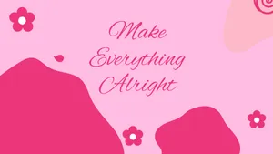 Pink Inspirational Quote Desktop Wallpaper Wallpaper