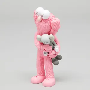 Pink Kaws Figure Embrace Wallpaper