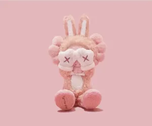 Pink Kaws Plush Toy Wallpaper