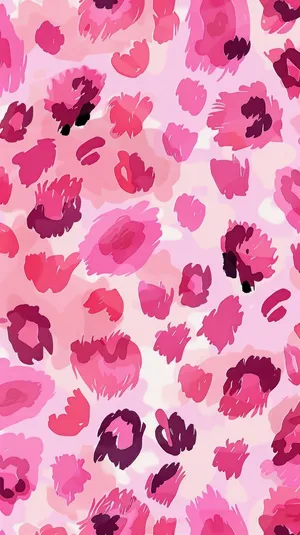 Pink Leopard Pattern Aesthetic.jpg Wallpaper