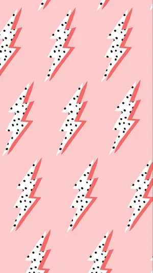 Pink_ Lightning_ Bolt_ Pattern Wallpaper