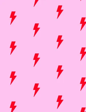 Pink Lightning Bolt Pattern Wallpaper