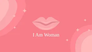Pink Lips Wallpaper I Am Woman Wallpaper