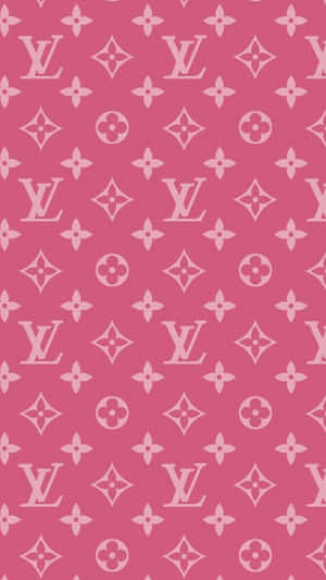 Pink Louis Vuitton Print Wallpaper