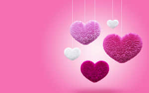 Pink Love - A Magical Display Of Affection Wallpaper