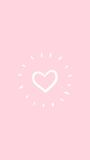 Pink Love Aesthetic Heart Background Wallpaper