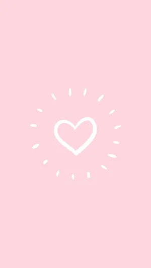 Pink Love Aesthetic Heart Background Wallpaper