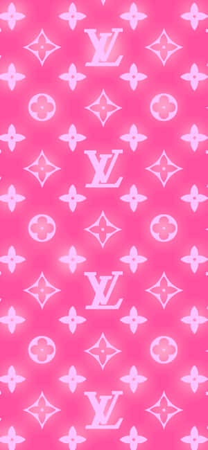 Pink Luxury Brand Pattern Wallpaper