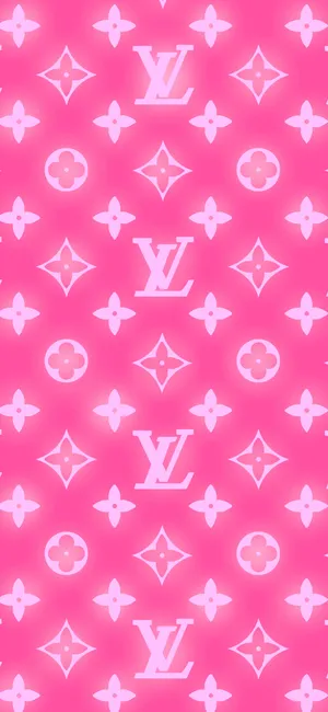 Pink Luxury Brand Pattern Wallpaper