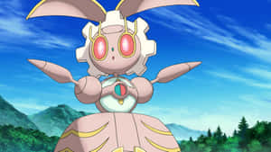 Pink Magearna In The Outdoors Wallpaper
