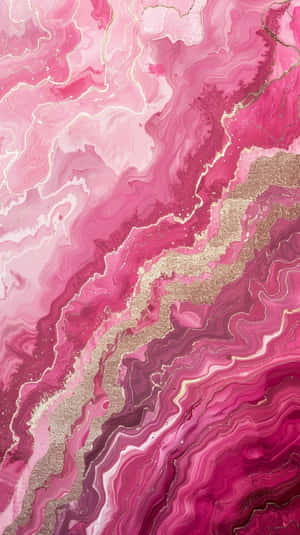 Pink Marble Gold Accents Texture Wallpaper