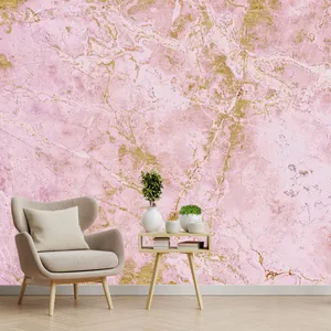 Pink Marble Wall Interior Design Wallpaper