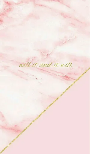 Pink Marble Will It Poster Wallpaper