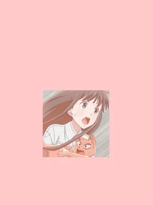 Pink Minimalist Tohru Honda Fruits Basket Anime Wallpaper