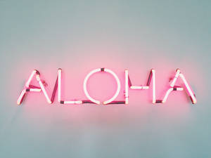 Pink Neon Aloha Laptop Wallpaper