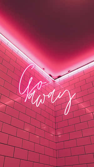 Pink Neon Glow Aesthetic Wall Wallpaper