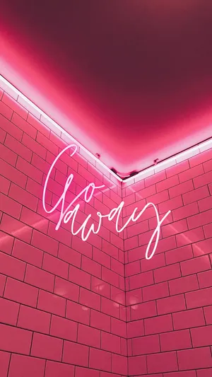Pink Neon Glow Aesthetic Wall Wallpaper