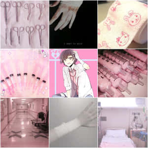 Pink Nurse Aesthetic Collage Wallpaper