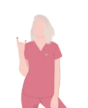 Pink Nurse Aesthetic Pose Wallpaper