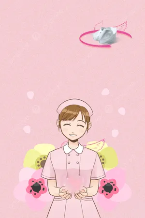 Pink Nurse Angelic Aesthetic Wallpaper