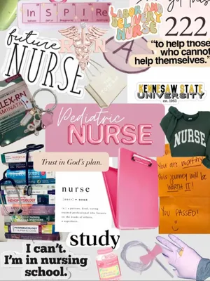 Pink Nurse Inspiration Collage Wallpaper