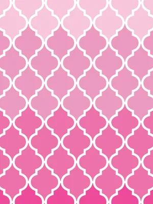 Pink Ombre Moroccan Pattern Wallpaper