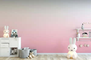 Pink Ombre Nursery Wall Decor Wallpaper