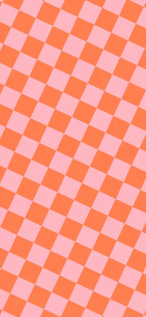 Pink Orange Checkered Pattern Wallpaper