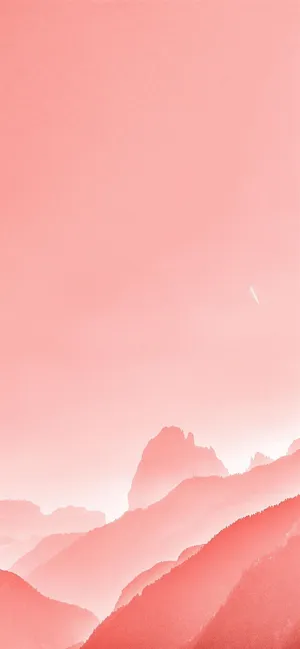 Pink Orange Mountain Aesthetic Wallpaper