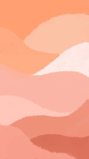 Pink Orange Waves Aesthetic Wallpaper