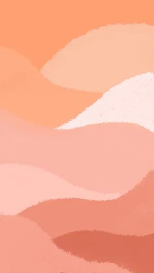 Pink Orange Waves Aesthetic Wallpaper
