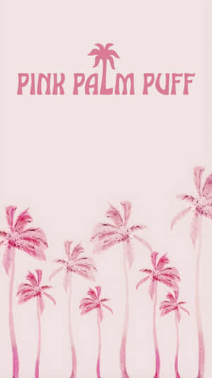 Pink Palm Puff Brand Wallpaper