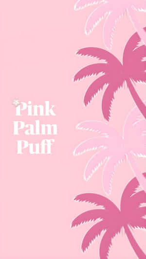 Pink Palm Puff Branding Wallpaper
