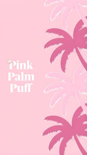 Pink Palm Puff Branding Wallpaper