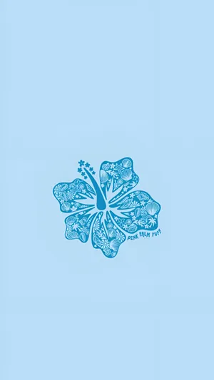 Pink Palm Puff Floral Design Wallpaper