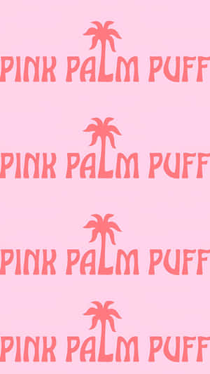 Pink Palm Puff Logo Wallpaper