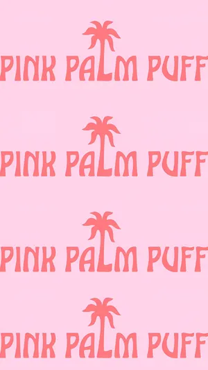 Pink Palm Puff Logo Wallpaper