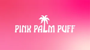 Pink Palm Puff Logo Wallpaper