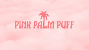 Pink Palm Puff Logo Wallpaper