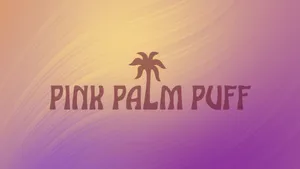 Pink Palm Puff Logo Wallpaper