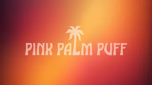 Pink Palm Puff Logo Wallpaper