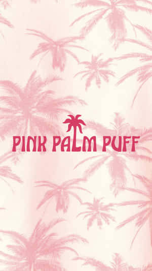 Pink Palm Puff Logo Wallpaper