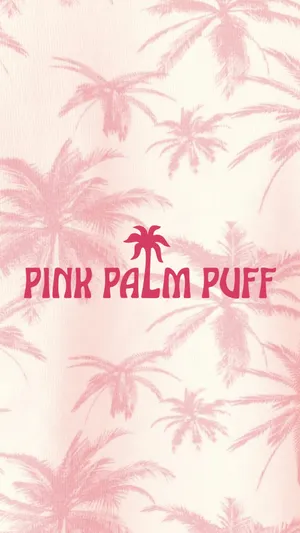 Pink Palm Puff Logo Wallpaper