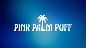 Pink Palm Puff Logo Wallpaper